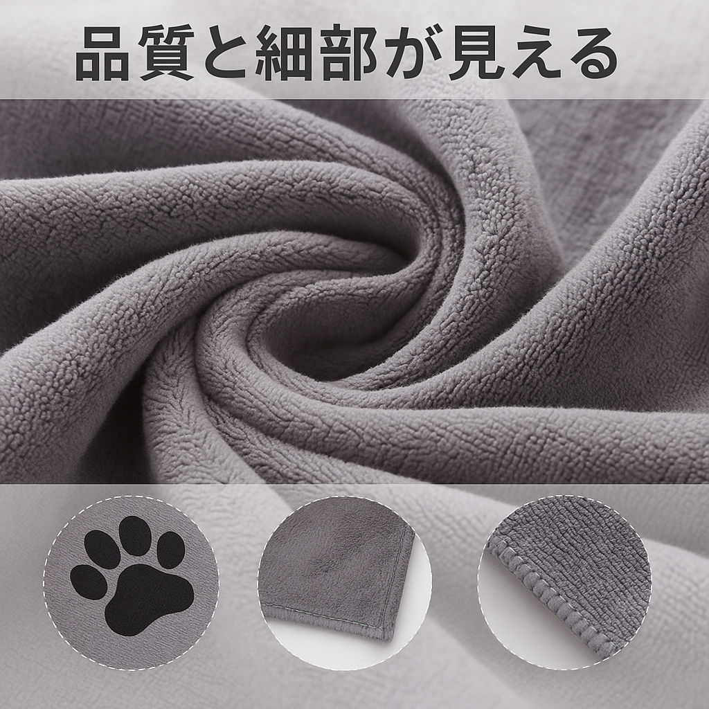 🐾 PetDry Towel™ タオル  – 超吸水でふんわり柔らか